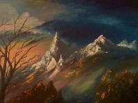Landscape - Mountains - Oil On Canvas